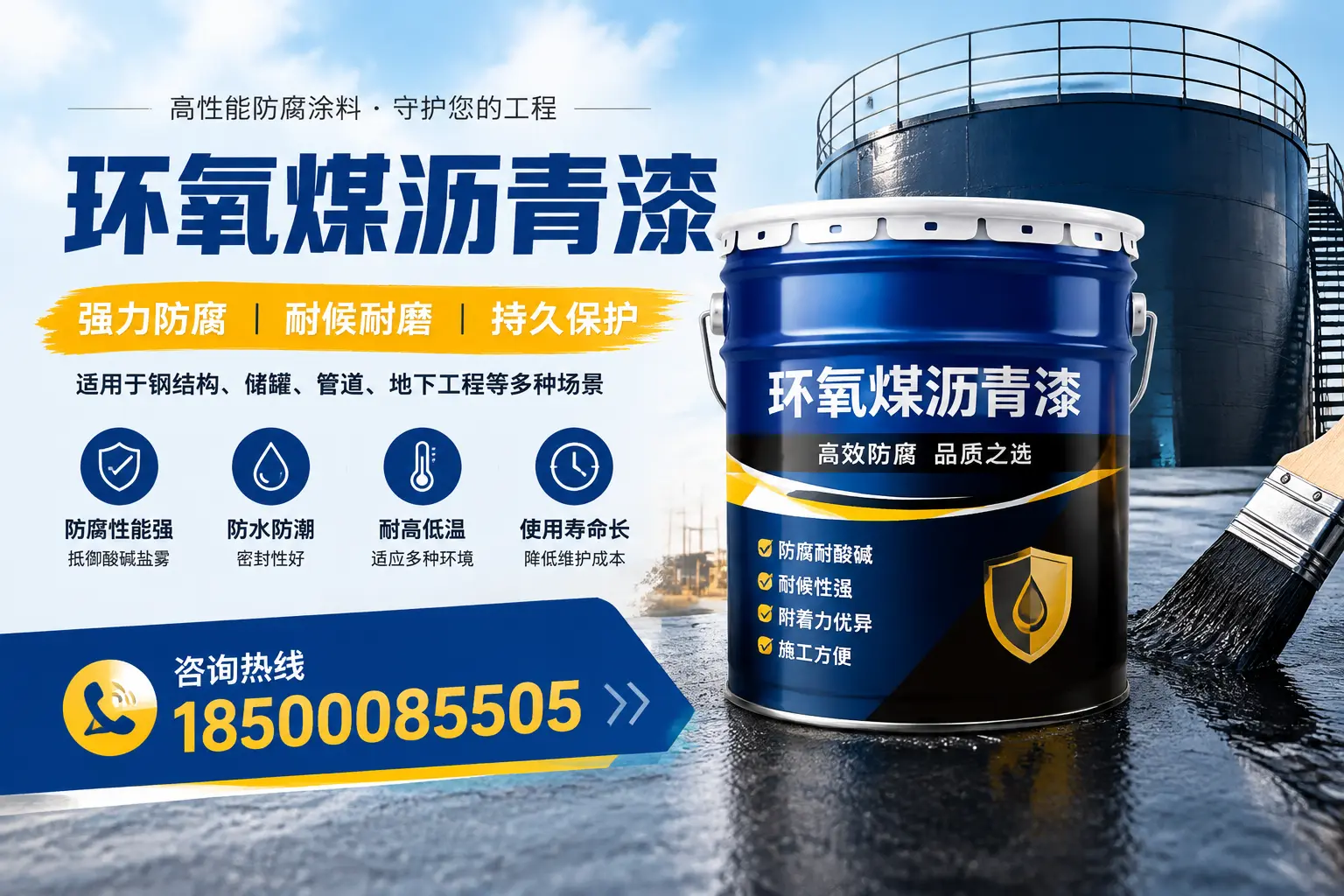 环氧煤沥青漆在工业中的应用，嘉峪关企业的选择